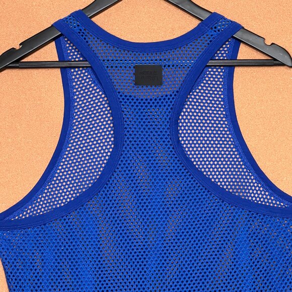 Mens Tank in Blue Mesh - Picture 5 of 5